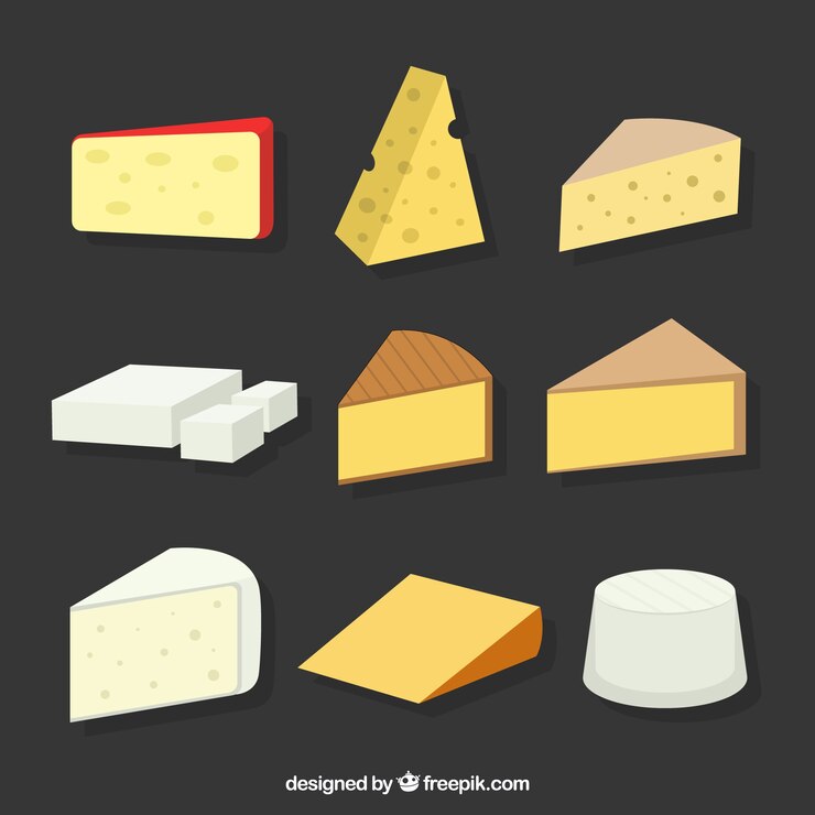 Free Vector great selection of cheeses 