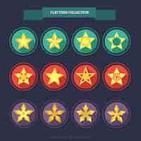 Free vector great set of stars with different designs