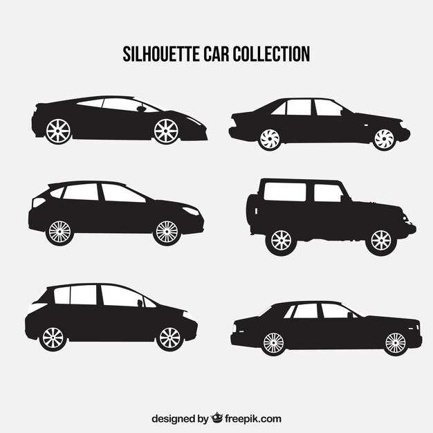 Great silhouettes of cars with different designs