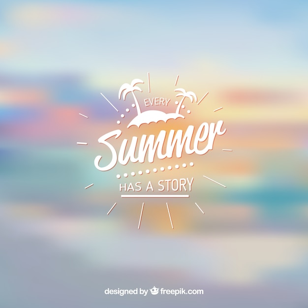 Free vector great summer background with blurred effect