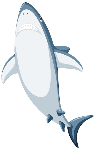 Free vector great white shark cartoon