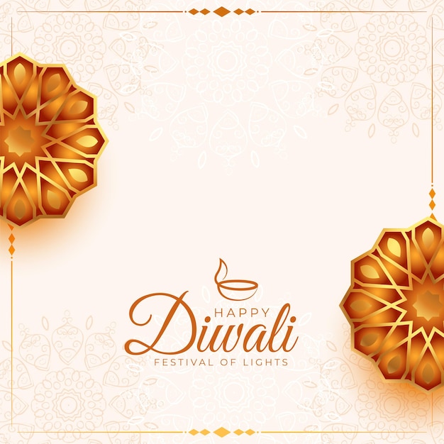 Free vector greeitng design for diwali festival