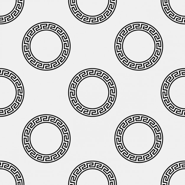 Free vector greek circular ornament pattern