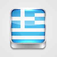 Бесплатное векторное изображение Вектор 3d флаг флаг значок греции