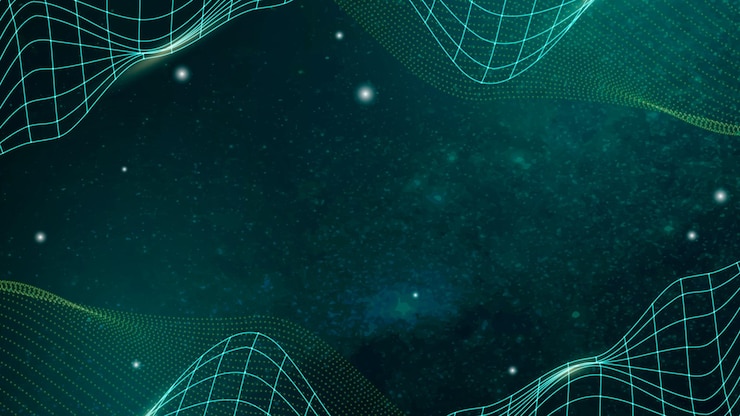 Free Vector green 3d abstract wave pattern background vector