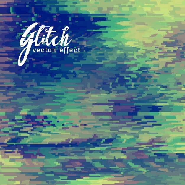 Free vector green abstract background, glitch effect