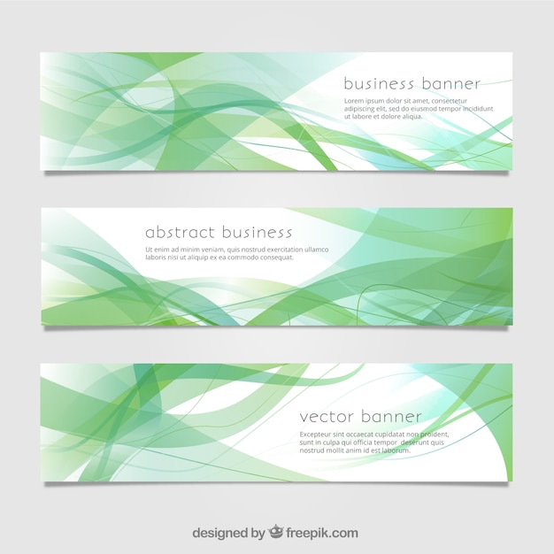 Free vector green abstract banner