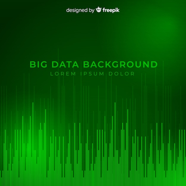 Green abstract big data background