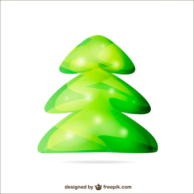 緑の抽象的なクリスマスツリーベクトル