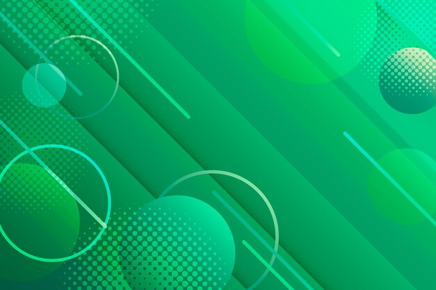 Green abstract geometric background