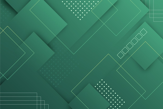 Green abstract geometric background