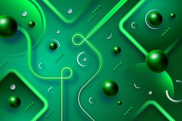 Green abstract geometric background