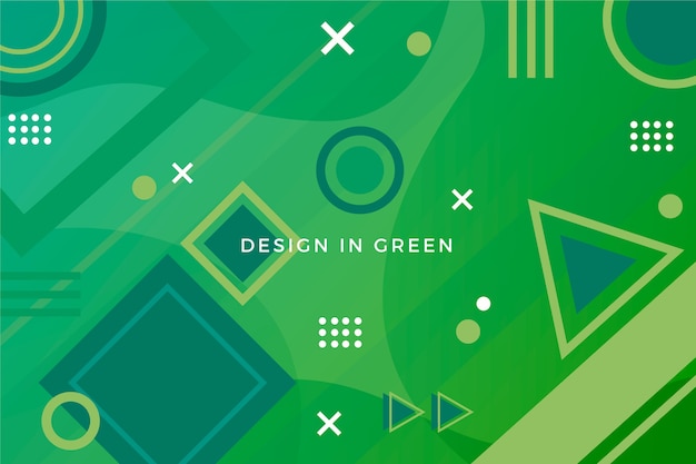 Зеленый абстрактный геометрический поли фон