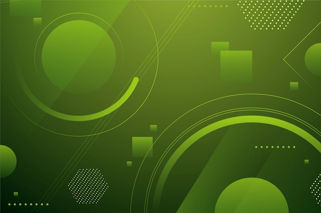 Green abstract geometric screensaver