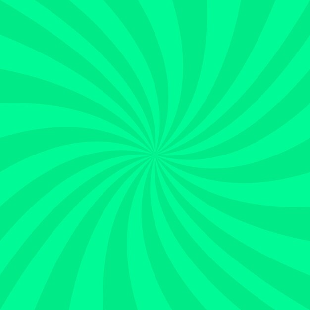 Зеленый абстрактный спиральный фон - векторный дизайн из прядильных лучей