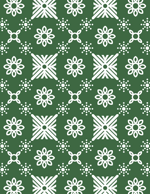 무료 벡터 녹색과 흰색 패턴 배경