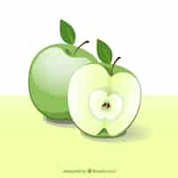 Free vector green apple illustration