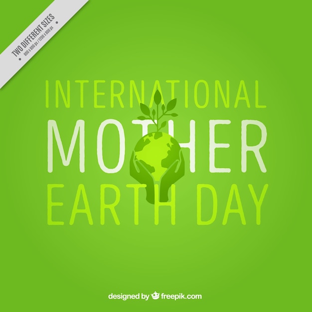 Green background for mother earth day