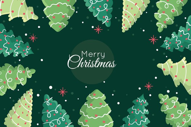 Green background with christmas theme