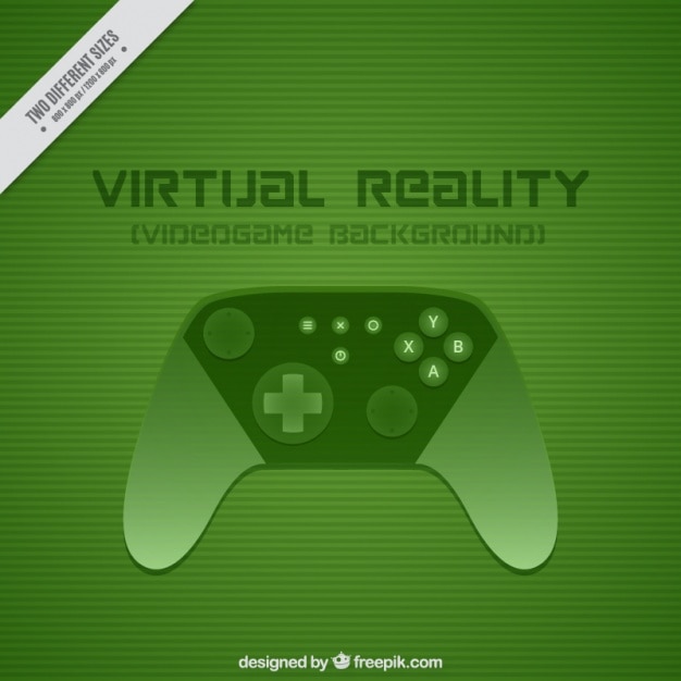 Free Vector green background with a game controller