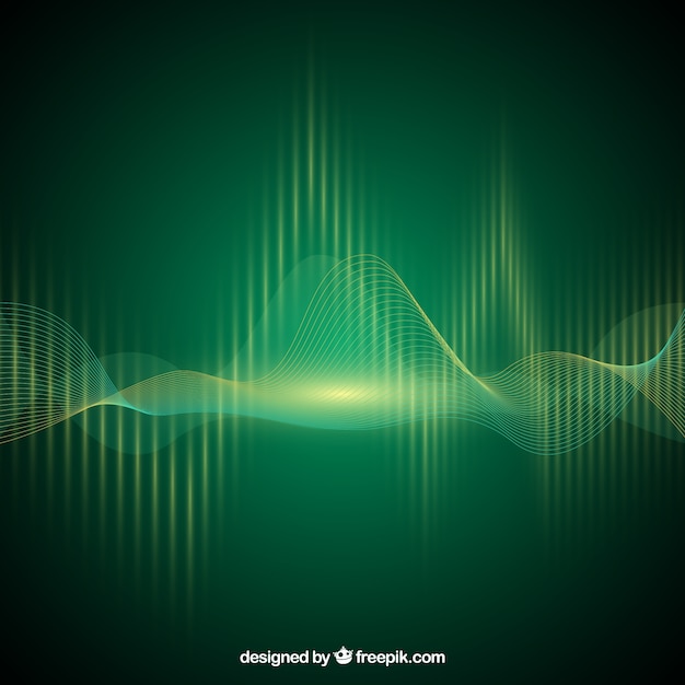 Green background with sound wave
