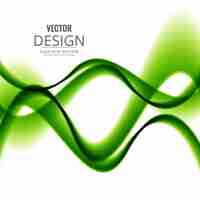 Free vector green background with waves