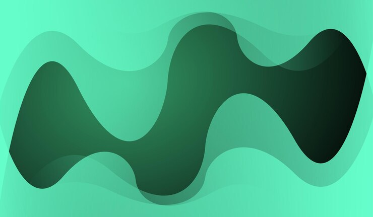 Free Vector a green background with a wavy pattern.