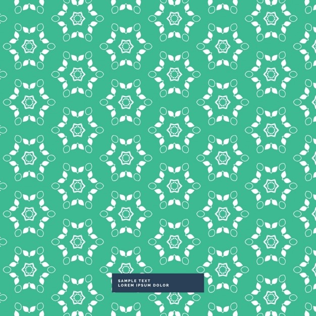 Free vector green background with a white pattern