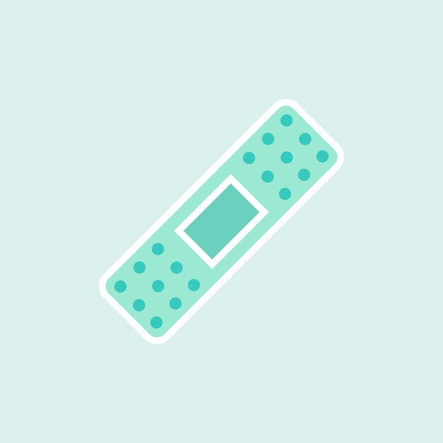 Green bandage element vector