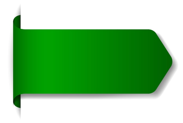 Green banner design on white background