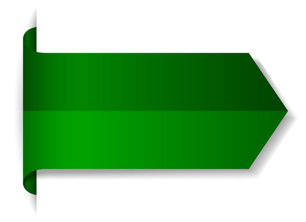 Vettore gratuito banner verde su sfondo bianco