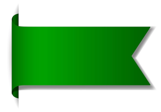 Free Vector | Green banner design on white background