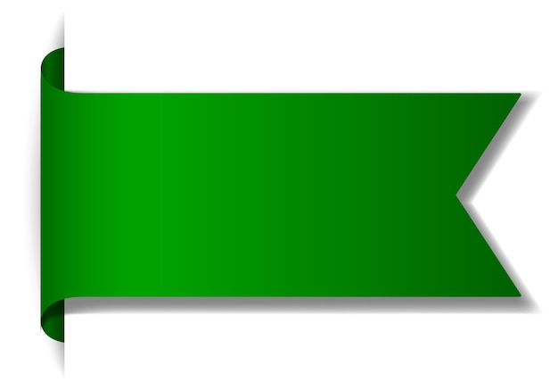 白い背景の上の緑のバナーデザイン