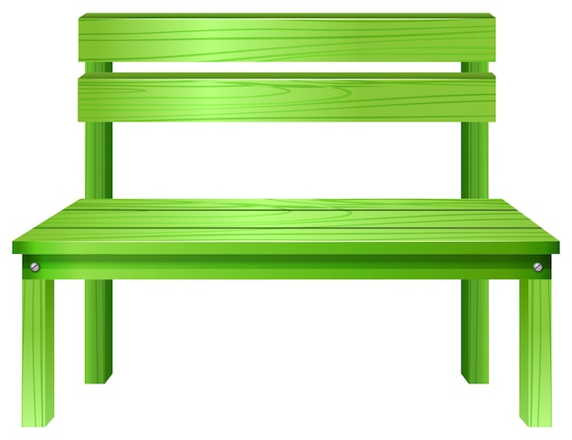 A green bench