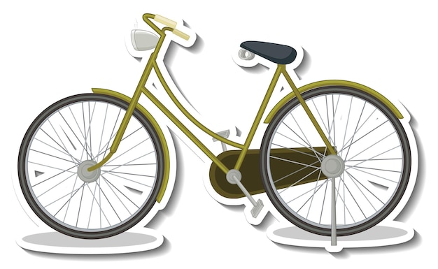 Free vector green bicycle on white background