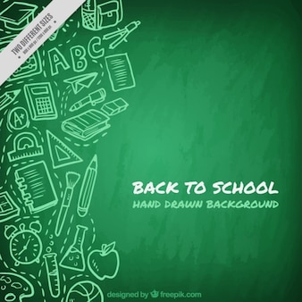 green blackboard background with drawings_23 2147563362