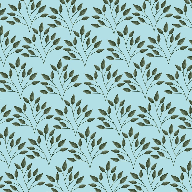 Free Vector green and blue leaves, pattern illustration