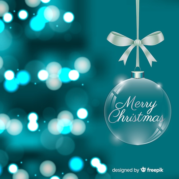 Green blurred christmas background