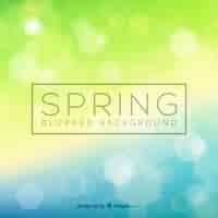 Free vector green blurred spring background