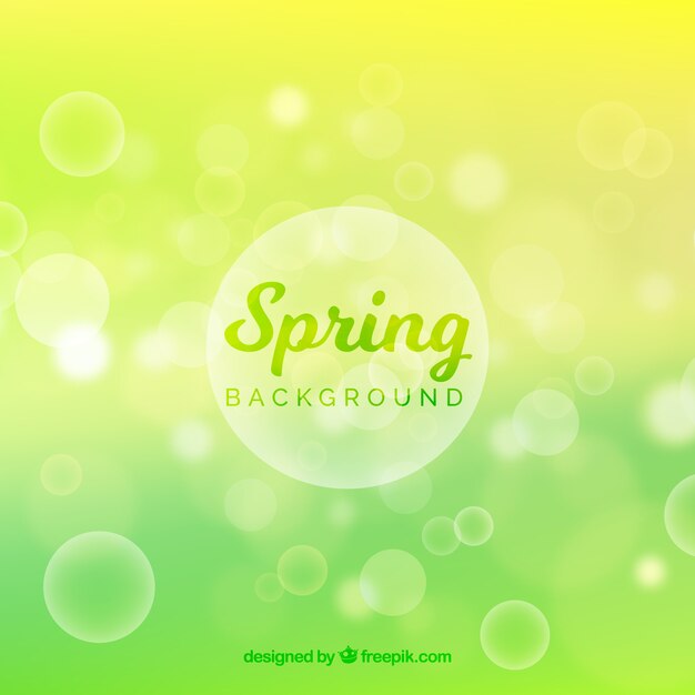 Free vector green blurred spring background