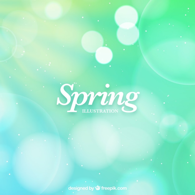 Free vector green blurred spring background