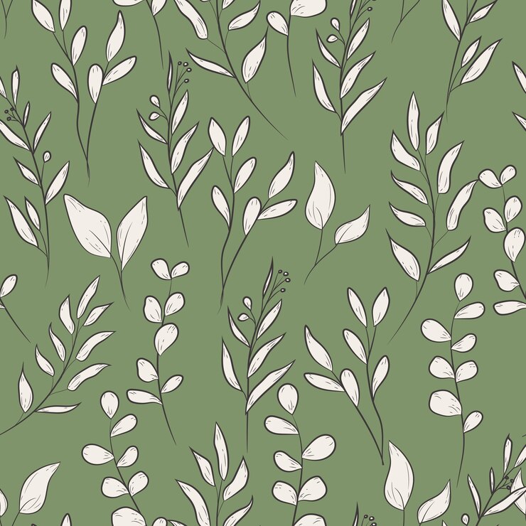 Free Vector green botanical leaf pattern