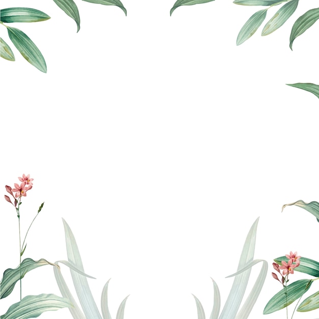 無料ベクター 緑の植物の葉の背景のデザイン