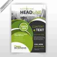 Free vector green brochure business design