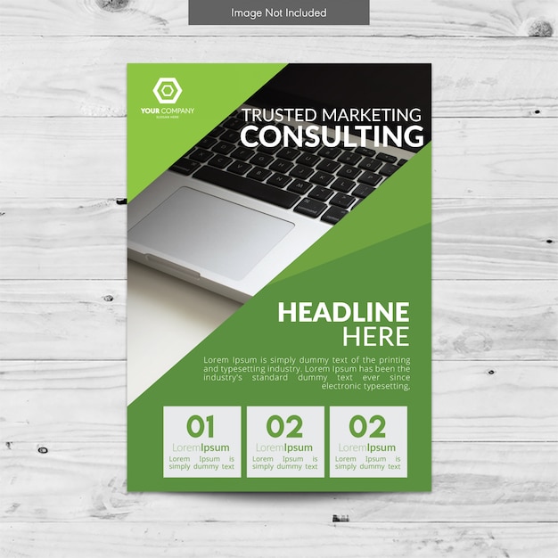 Free vector green business brochure design