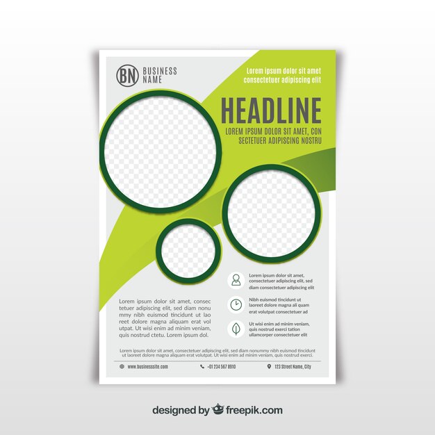 Green business brochure template