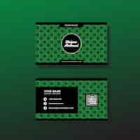 Free vector green business card design