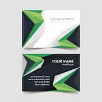 Free vector green business card template