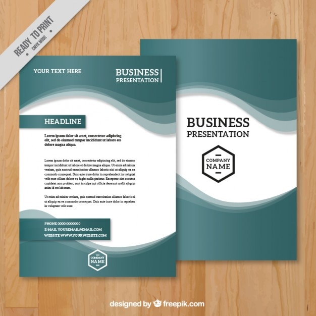 Free vector green business flyer