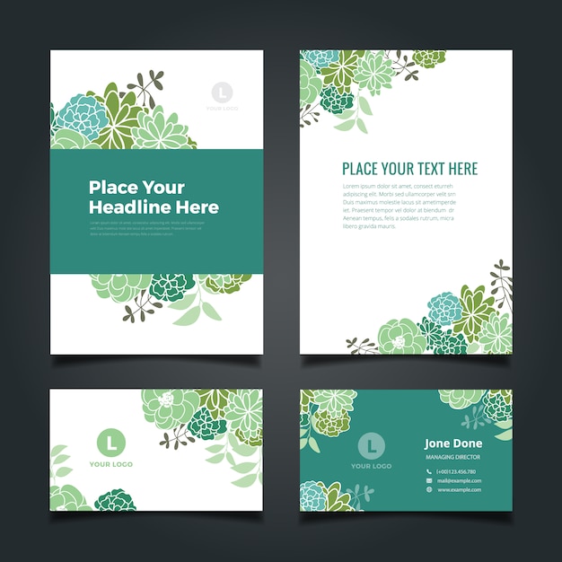 Green business stationery collection